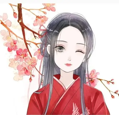 同好慢半拍留言头像，奶油白色调的简笔人物头像